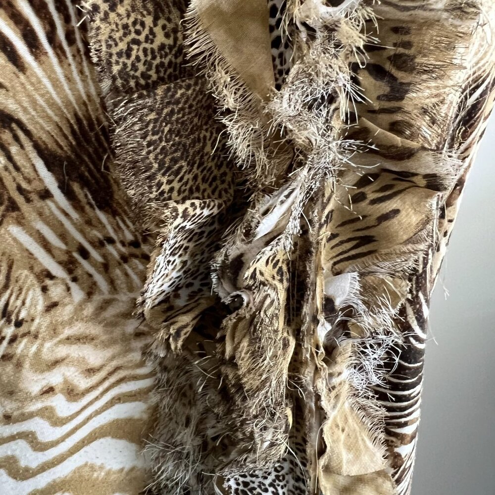 Animal Print Ruffled Tank - Picture 3 of 7